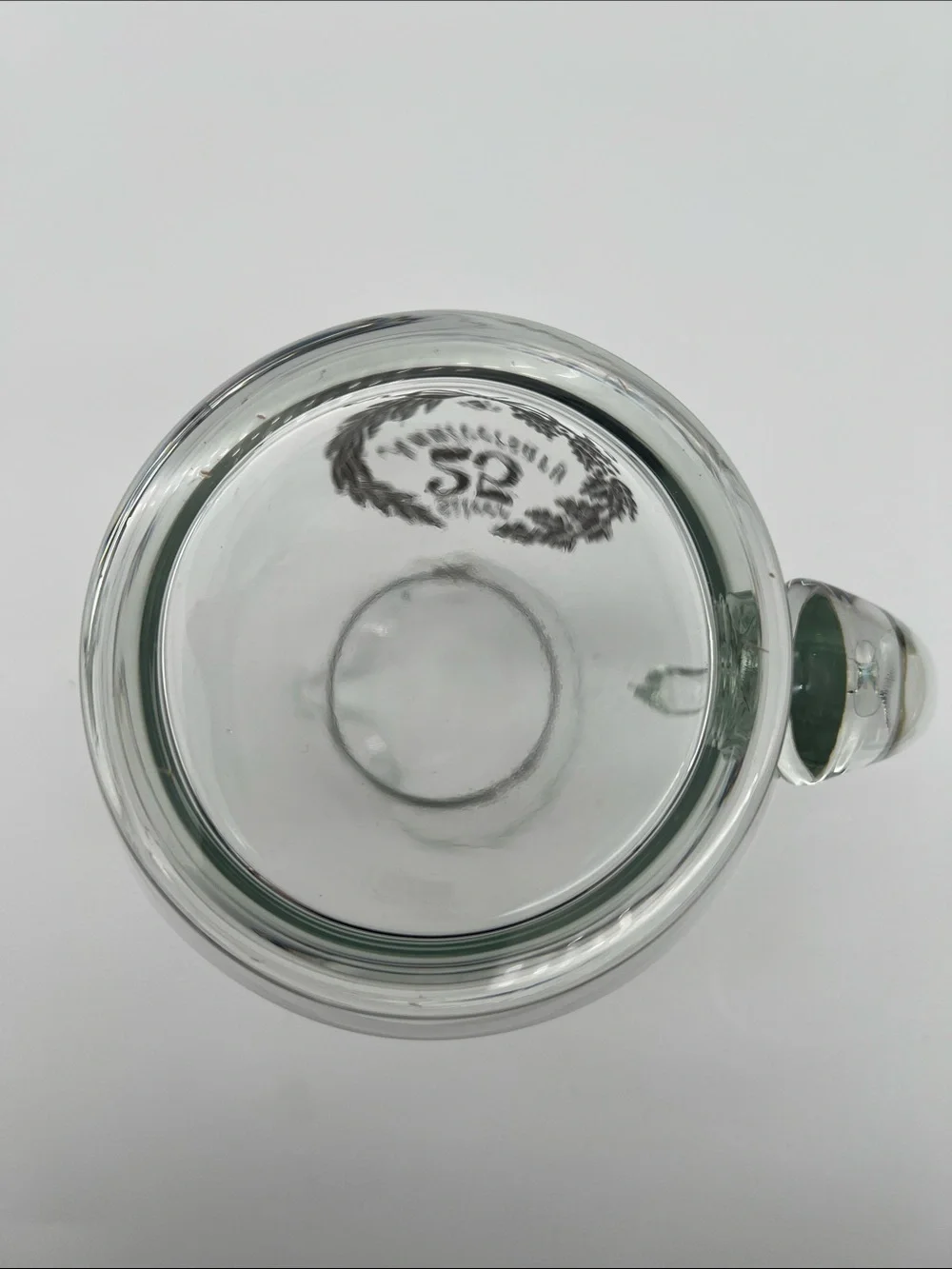 Vintage West Virginia Glass Co. 25th Silver Anniversary Hand-blown Glass Pitcher